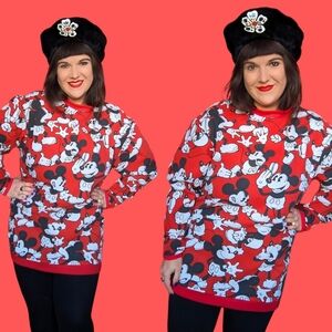 Handmade, Upcycled Mickey Mouse Sweater Oversized M
